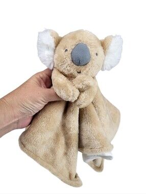 Child of Mine Koala Baby Security Blanket Lovey Brown Plush Satin 13" X 13"